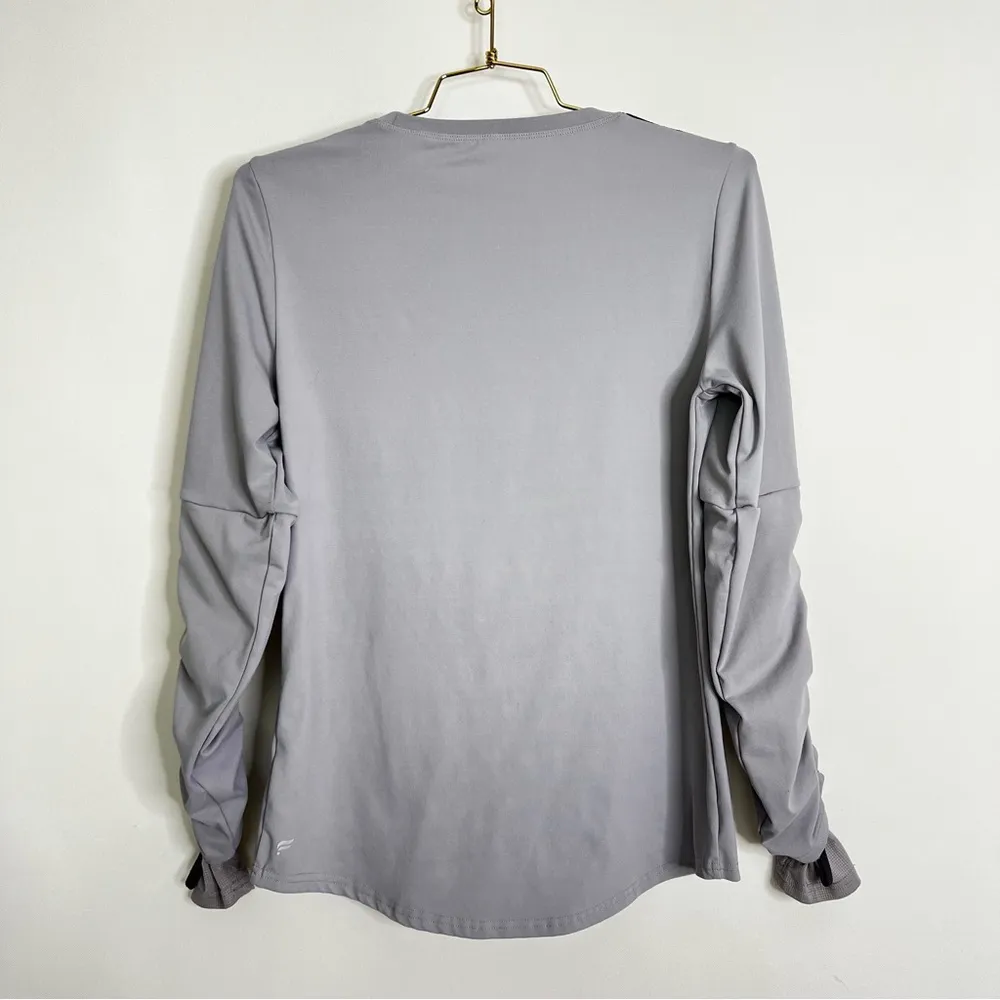 Fabletics Cashel Adjustable Long-Sleeve Top Haze Grey/Iron Size Small Soft - Image 2