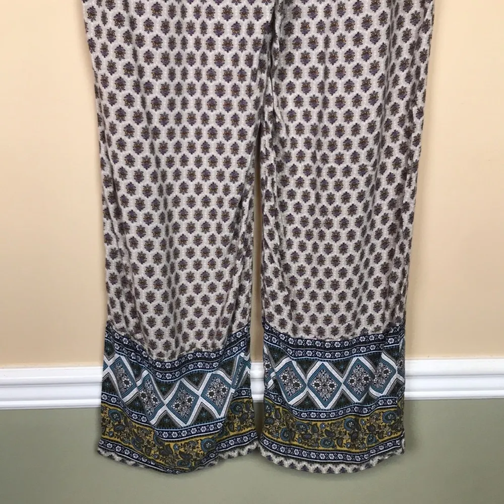 Artisan NY Women’s Boho Floral Paisley Pattern Drawstring Lightweight Pants - Image 7