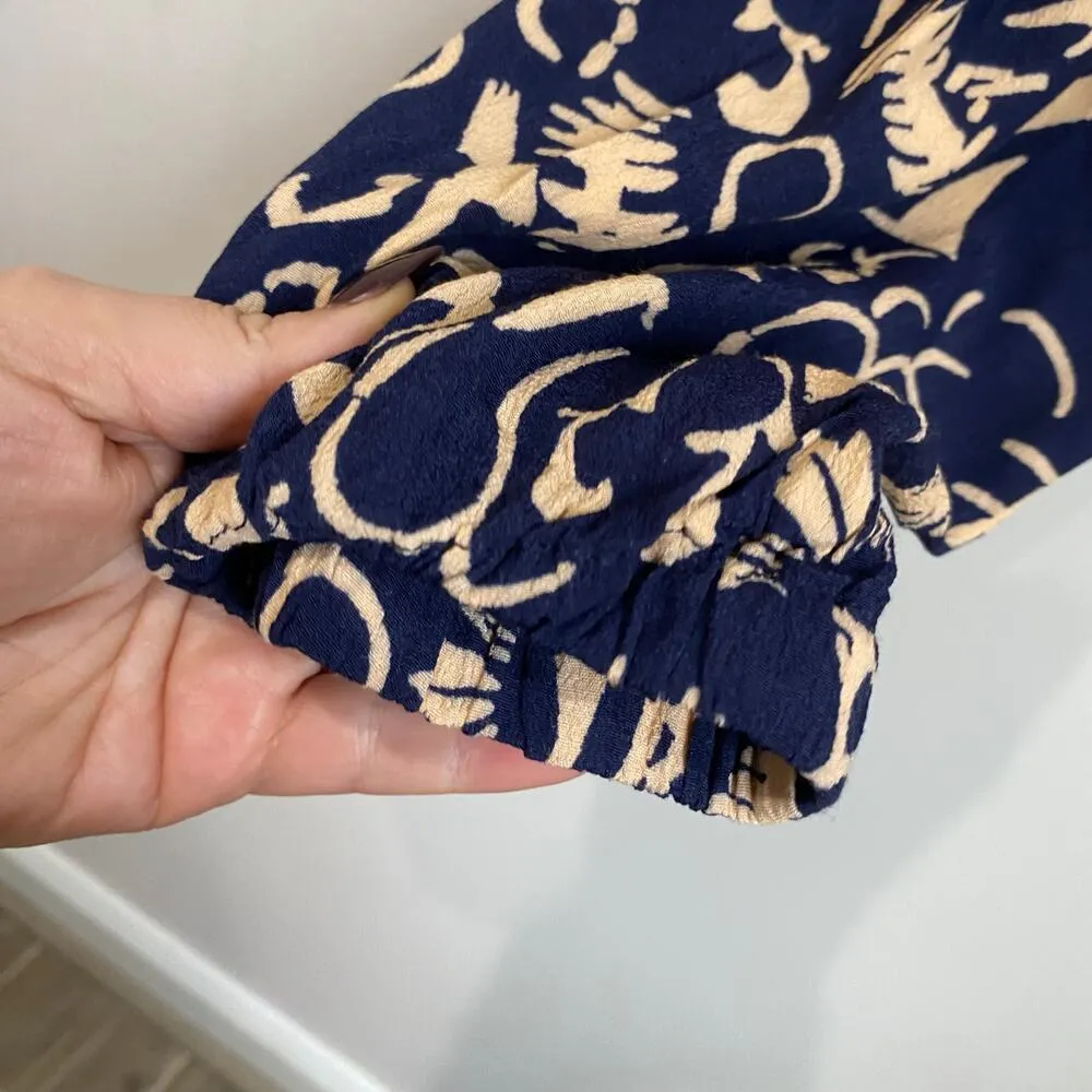 Anthropologie Hei Hei Sirwa Navy And Peach Harem Cargo Pants Size XSmall - Image 5