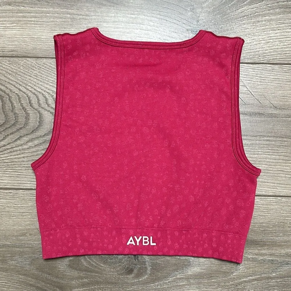 Two AYBL Evolve‎ Speckle Seamless Crop Training Tanks Link And Blue Size XS - Image 6