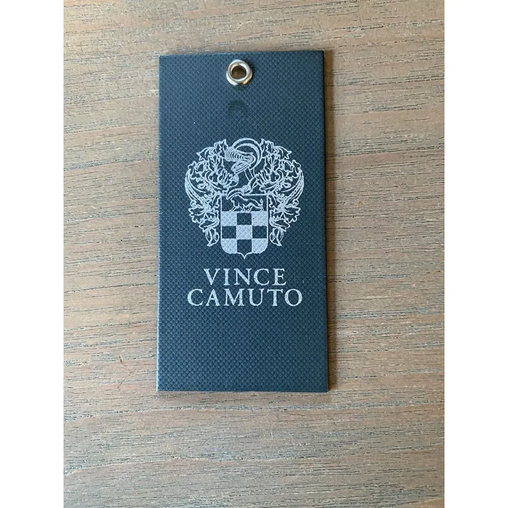 Vince Camuto Addy Leather Satchel Purse Black Gray Large Bag Interior Pristine - Image 13