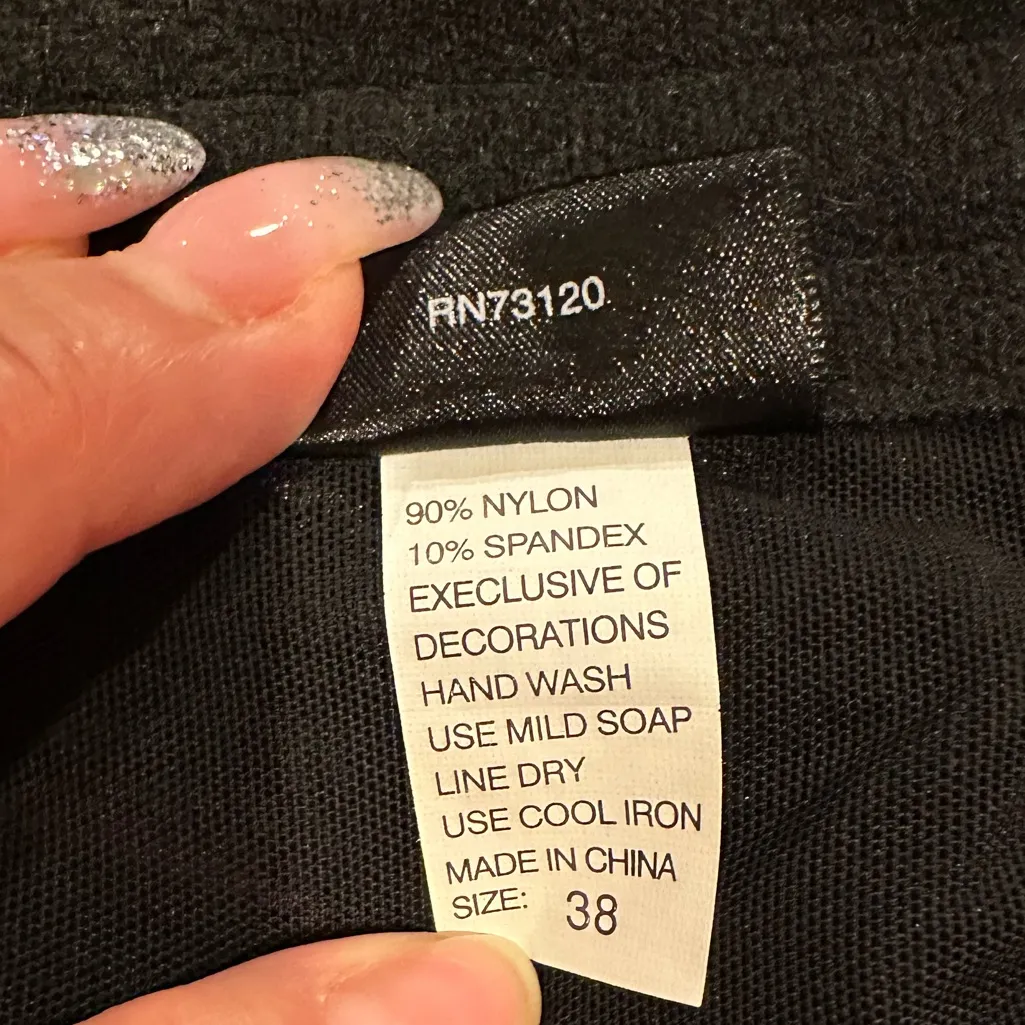 Frederick's of Hollywood Black Faux Leather Studded Corset 38 - Image 9