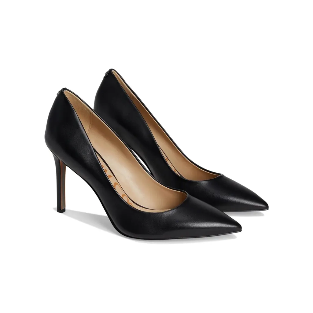 Sam Edelman Hazel Pointed Toe Pump in black leather, size 6.5 - Image 3