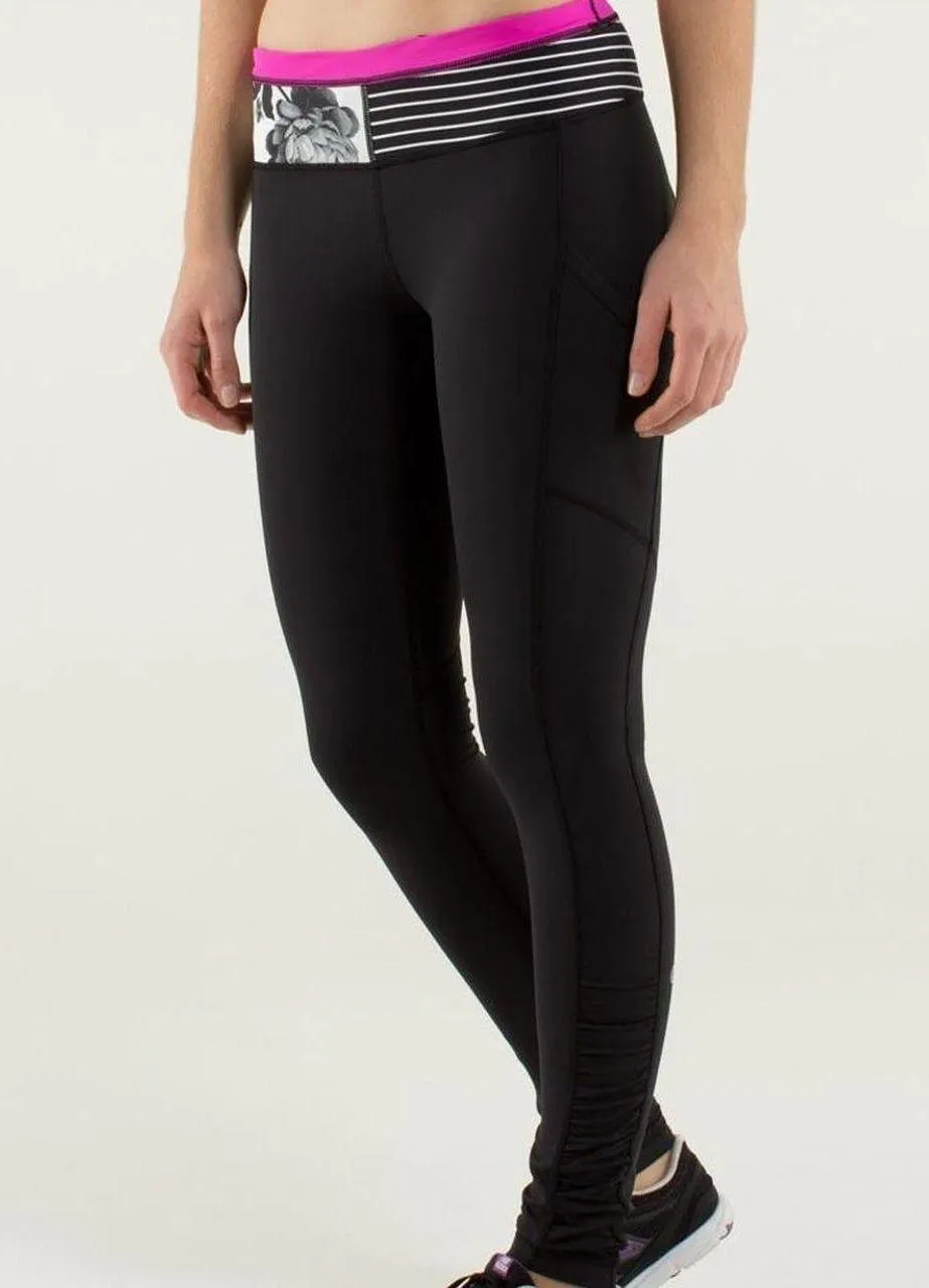Lululemon Athletica Speed Tight Brushed Interlock Black/Quilt Winter Size 6 - Image 7