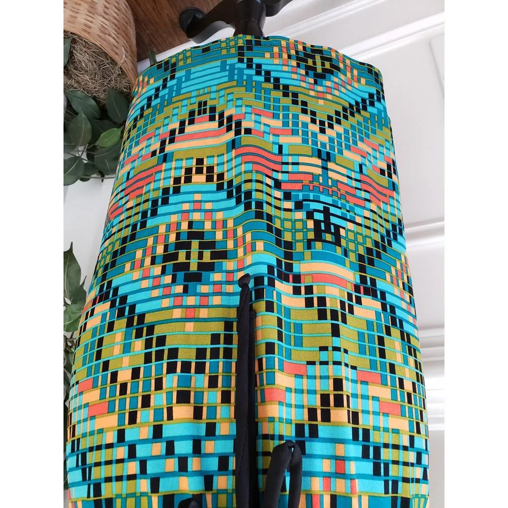 Emma & Michele A Line Dress Womens Medium Multicolor Sleeveless V-Neck Stretch - Image 8