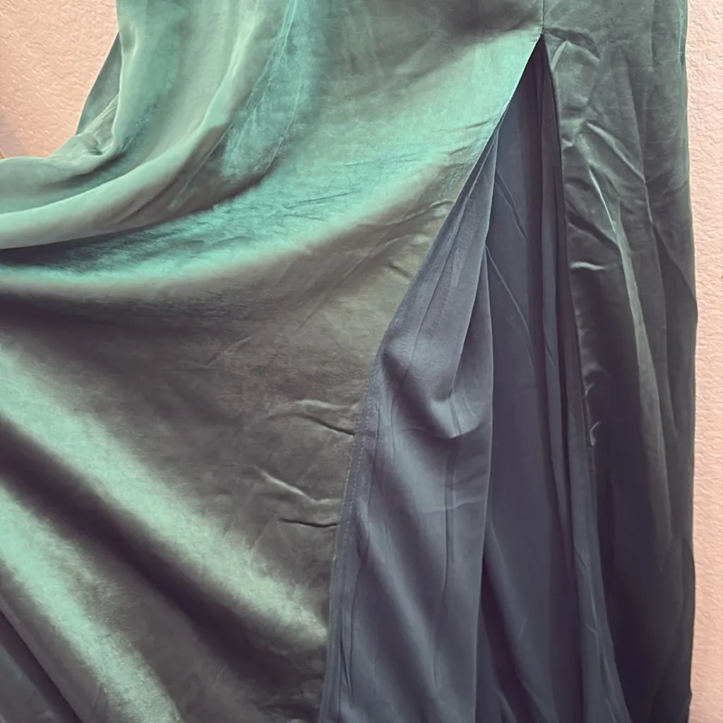 Lulus Make it Elegant Emerald Green Satin Strappy Maxi Dress - Image 12