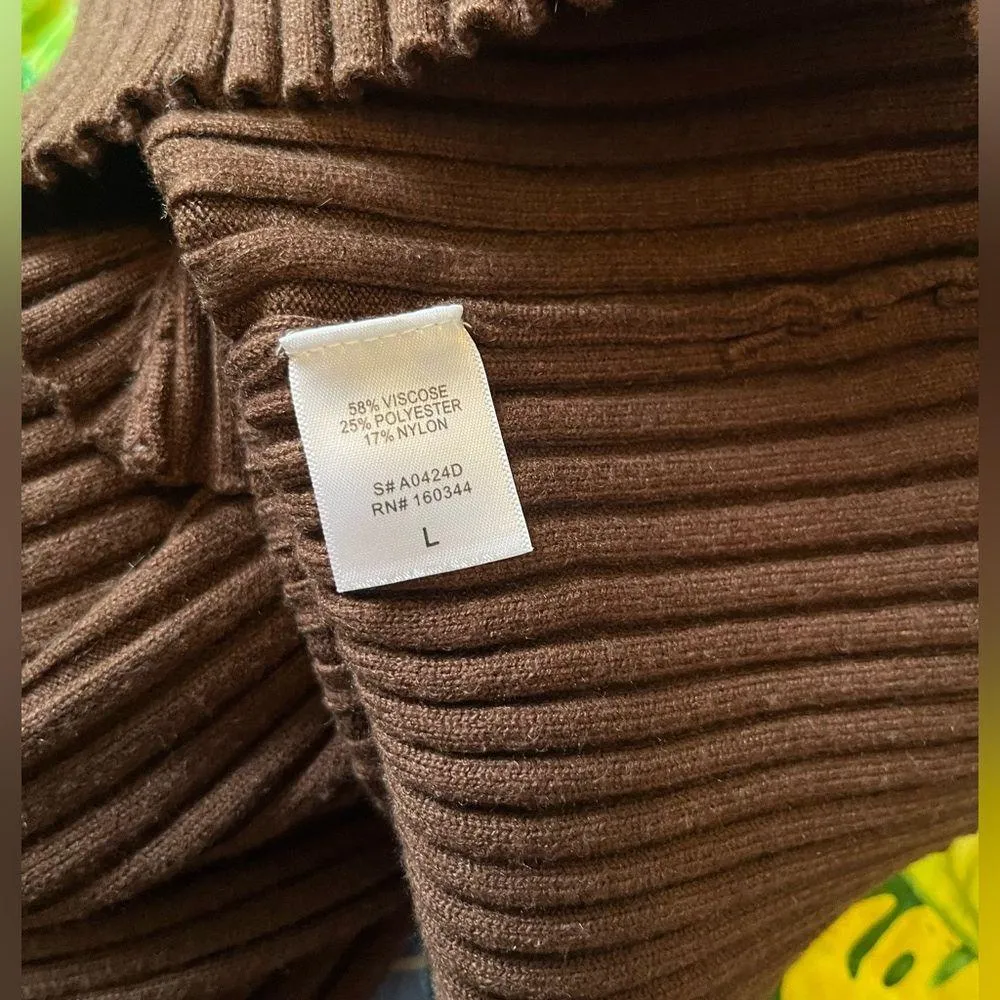 Brown sweater mini dress Size L - Image 4