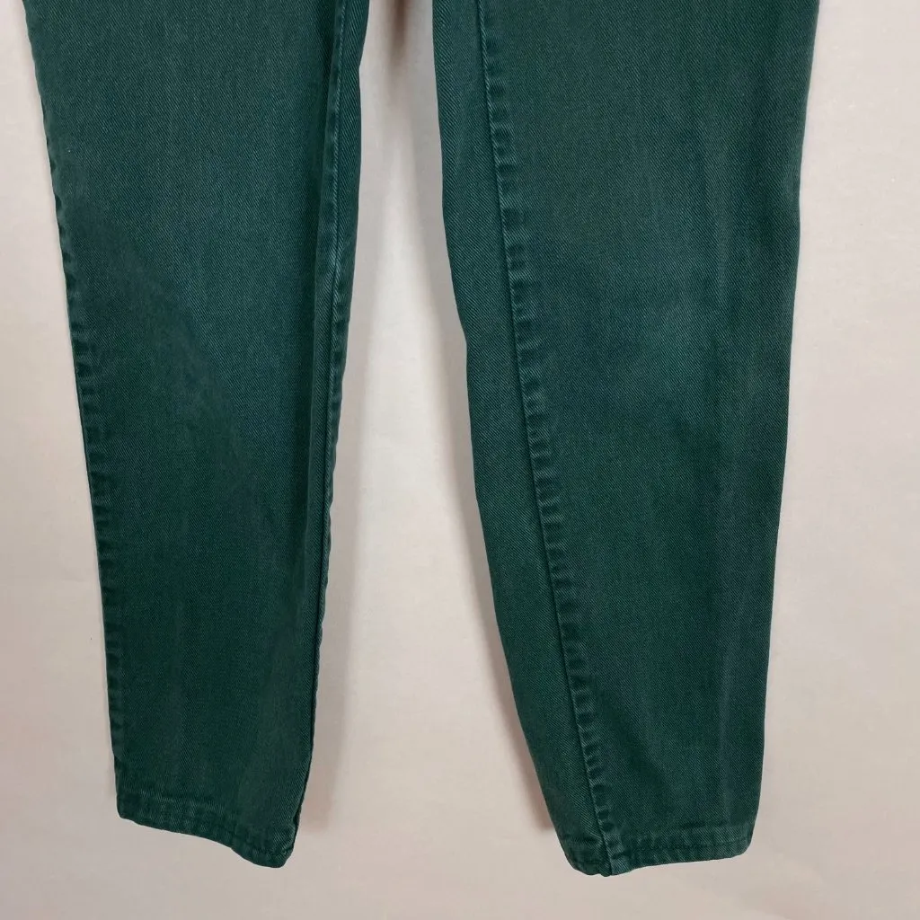 Vintage Bongo Jeans Green Juniors Size 3 Tapered Leg Retro 90s Ankh Peace Love‎ - Image 6