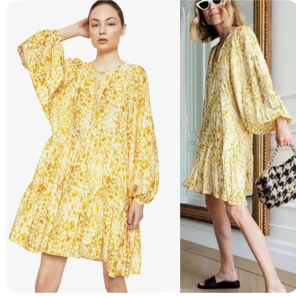 Anine Bing Marigold Leo Madison Dress in Yellow NWT - Image 2