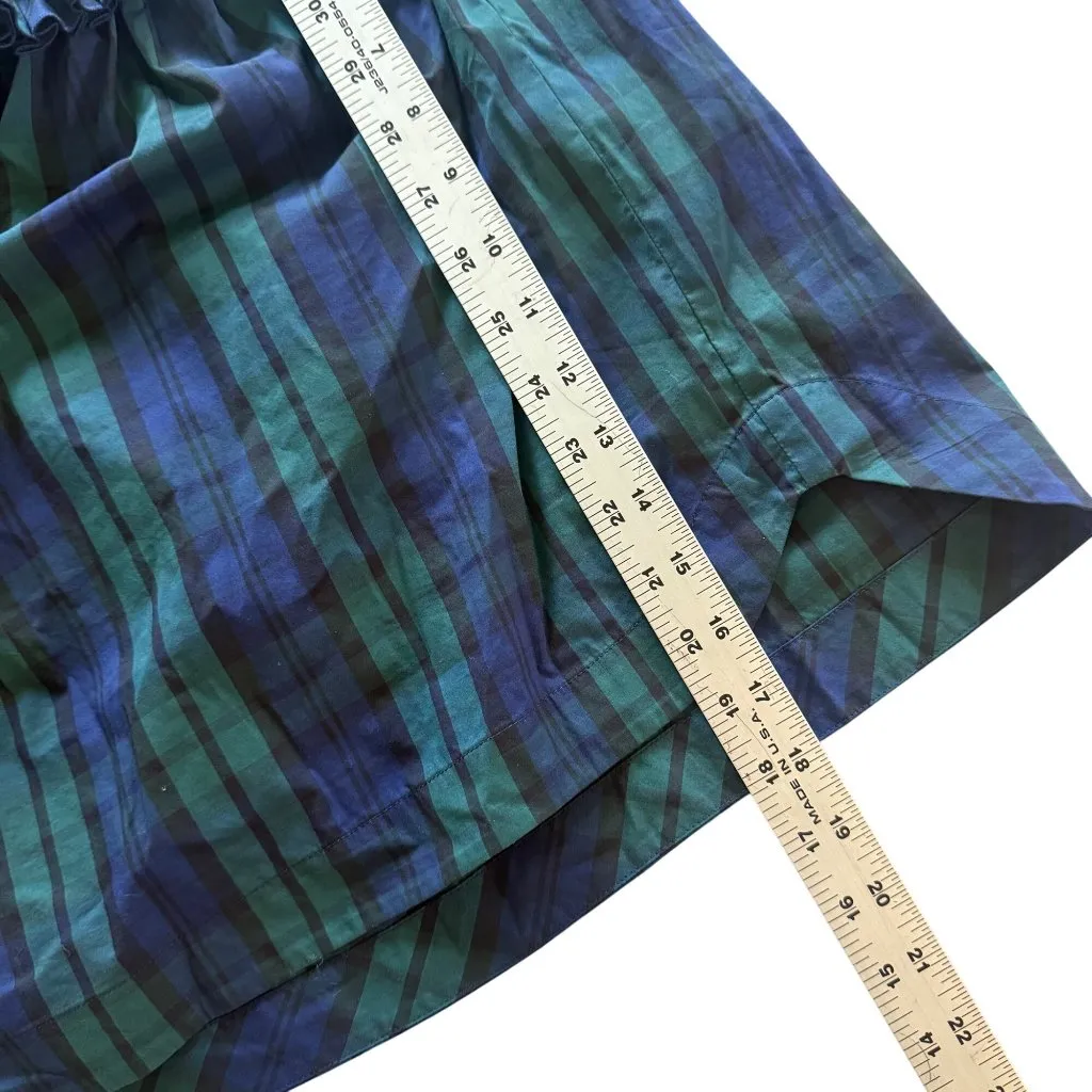 Vineyard Vines Womens Plaid Off-The-Shoulder Top S Cotton/Nylon Blend - Image 4