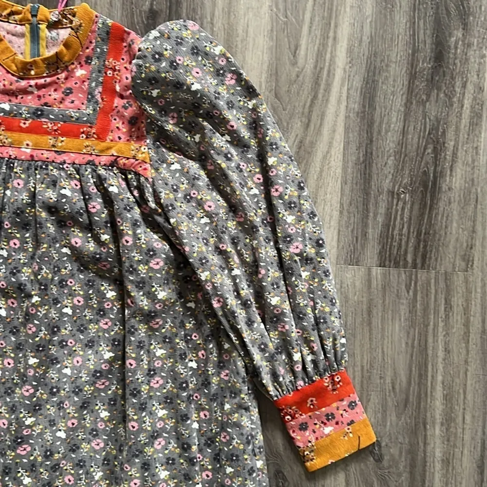 New Celia B. Papyrus Boho cottage core Boho Midi Dress XS Puffed Sleeves Floral - Image 12