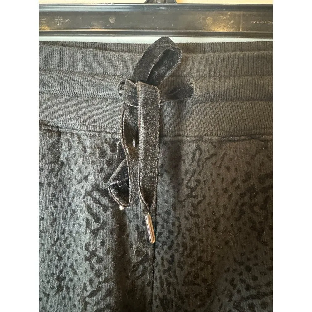 Rails Pants Women‎ XS Black Velvet Tie Oakland Black Flocked Cobra Joggers - Image 7