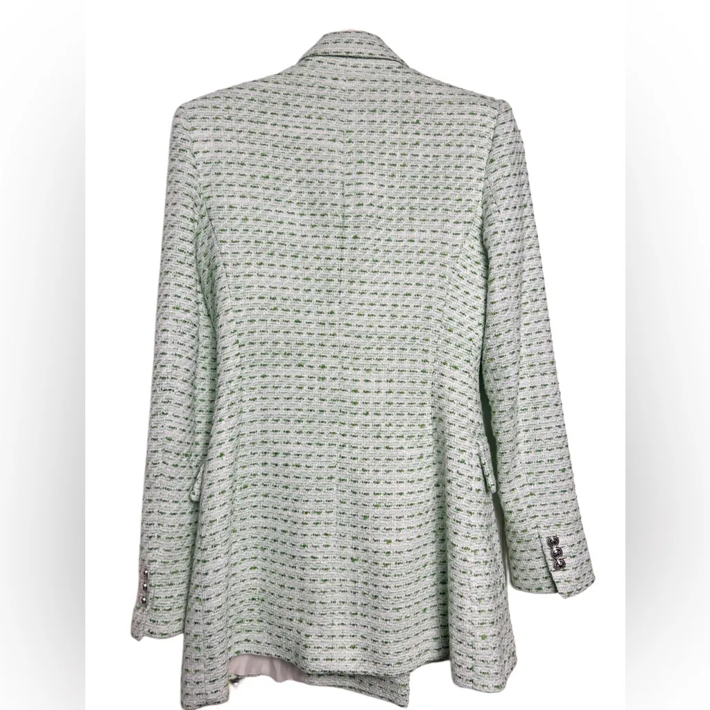 Zara Tweed Green Blazer - Image 8
