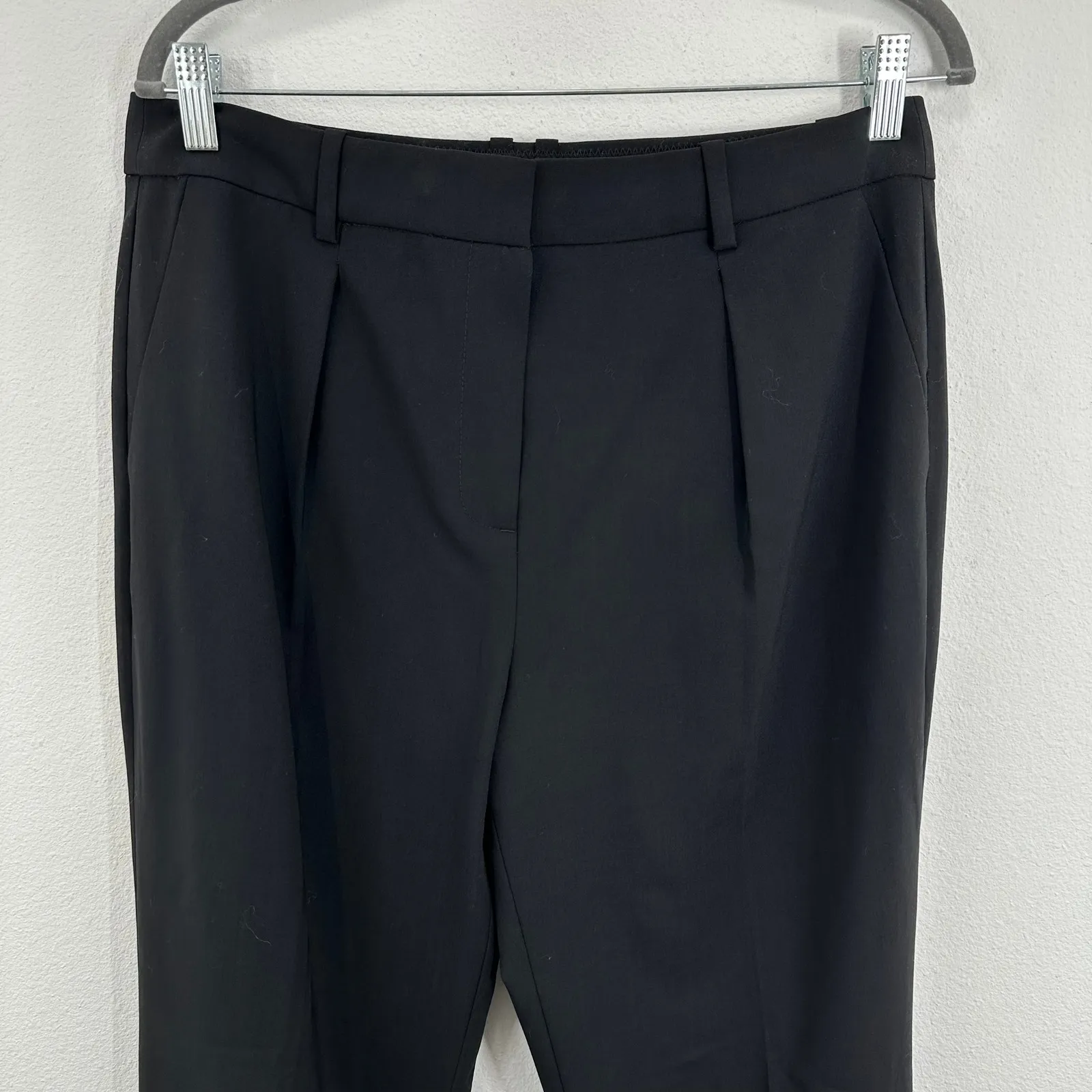 J.Crew Size 10 Portia Pant‎ Italian Stretch Wool Black Pleated Dress Pants NWT - Image 9