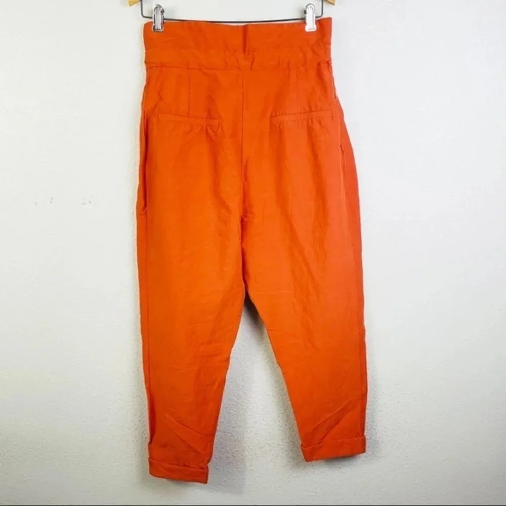 JULLIETT Orange‎ High Waist Pleated Pants Size Small Orange - Image 7