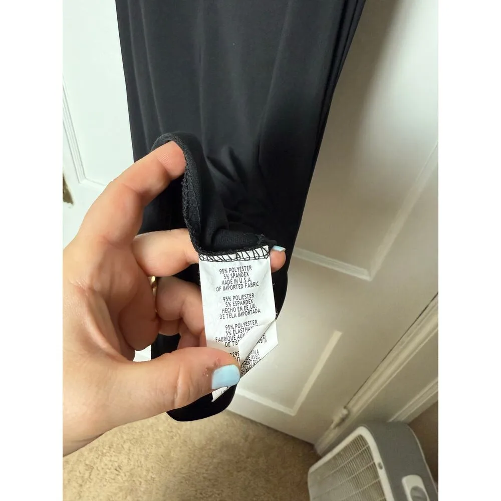 Tiana B. Black Sleeveless Mock Neck Minimalist Stretch Short Mini Swing Dress SM - Image 6