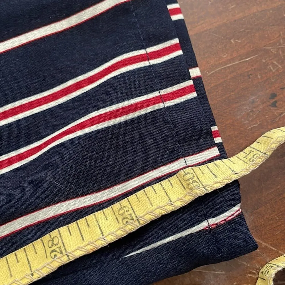 Revolve Superdown Morgan Navy, Red and White Striped Tie Front Pants - Image 12