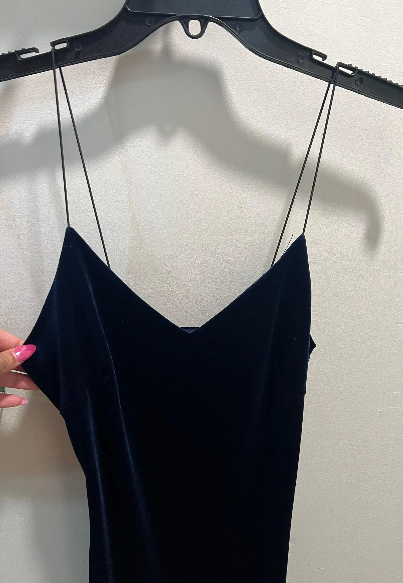 Akira Blue Velvet Bodycon Dress - Image 3