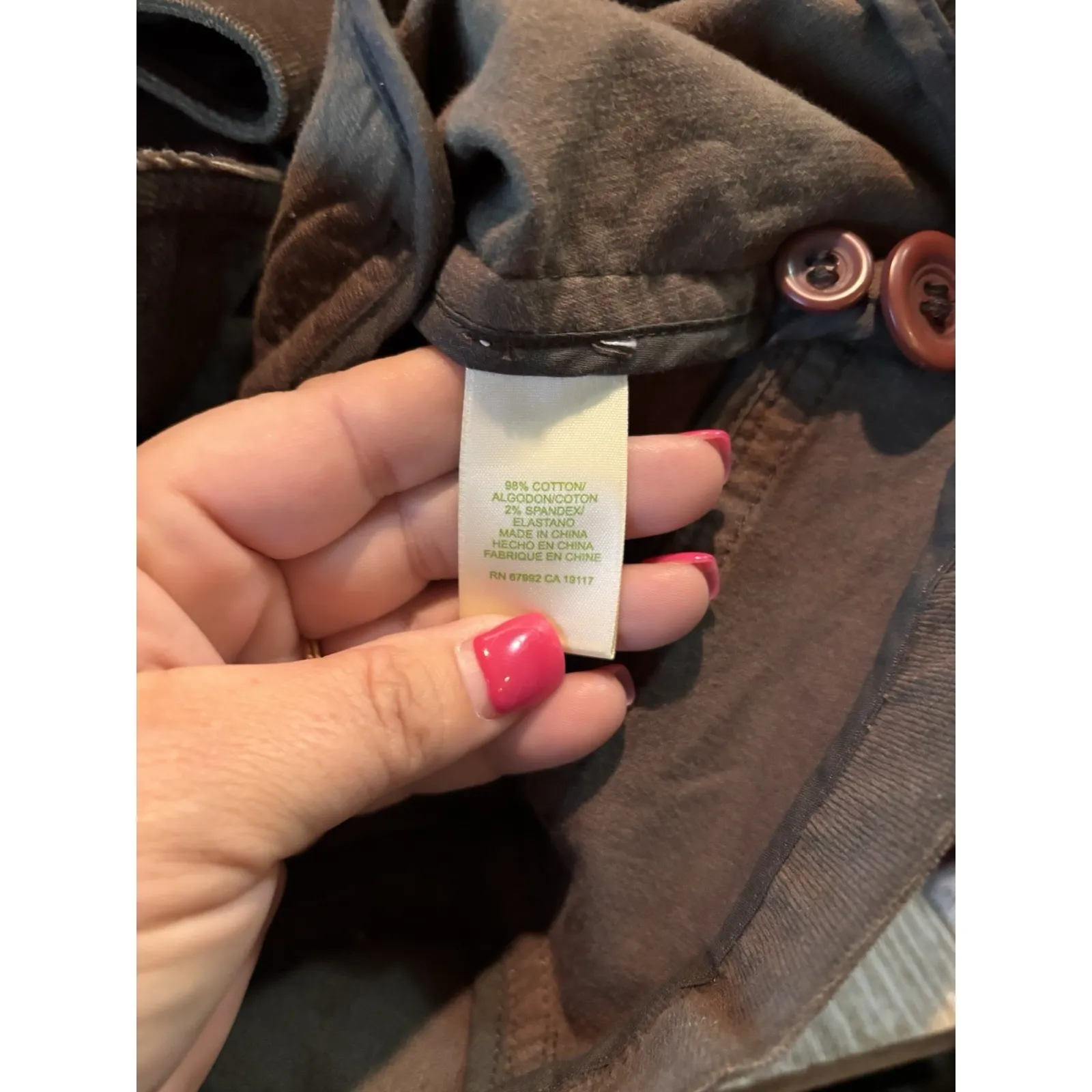 Sigrid Olsen  Green Corduroy Blazer Jacket Size 6 Button Front Cotton Stretch - Image 6