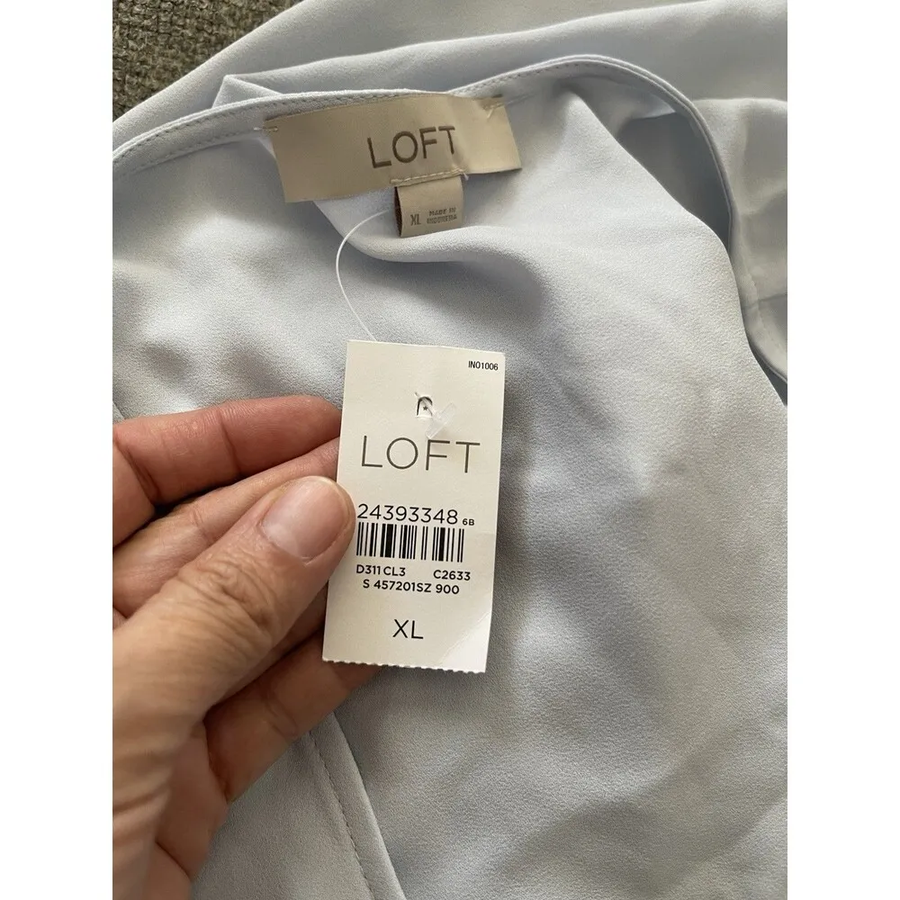 LOFT Womens Blouse Size XL Long Sleeve Bohemian, Boho Soft Girl Pastel Festival - Image 7