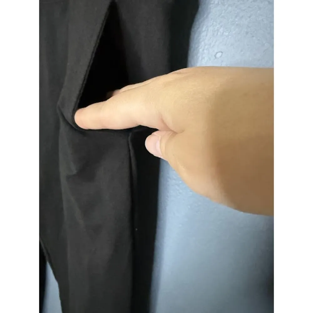 Women's Black Leggings Size Small/Medium High Waisted with Pockets Cozy Easy On - Image 3