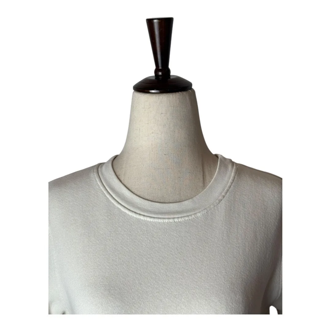 Cotton Citizen Sweatshirt Wonen XS Ivory Zipper‎ Sides Crew Neck Athleisure - Image 6