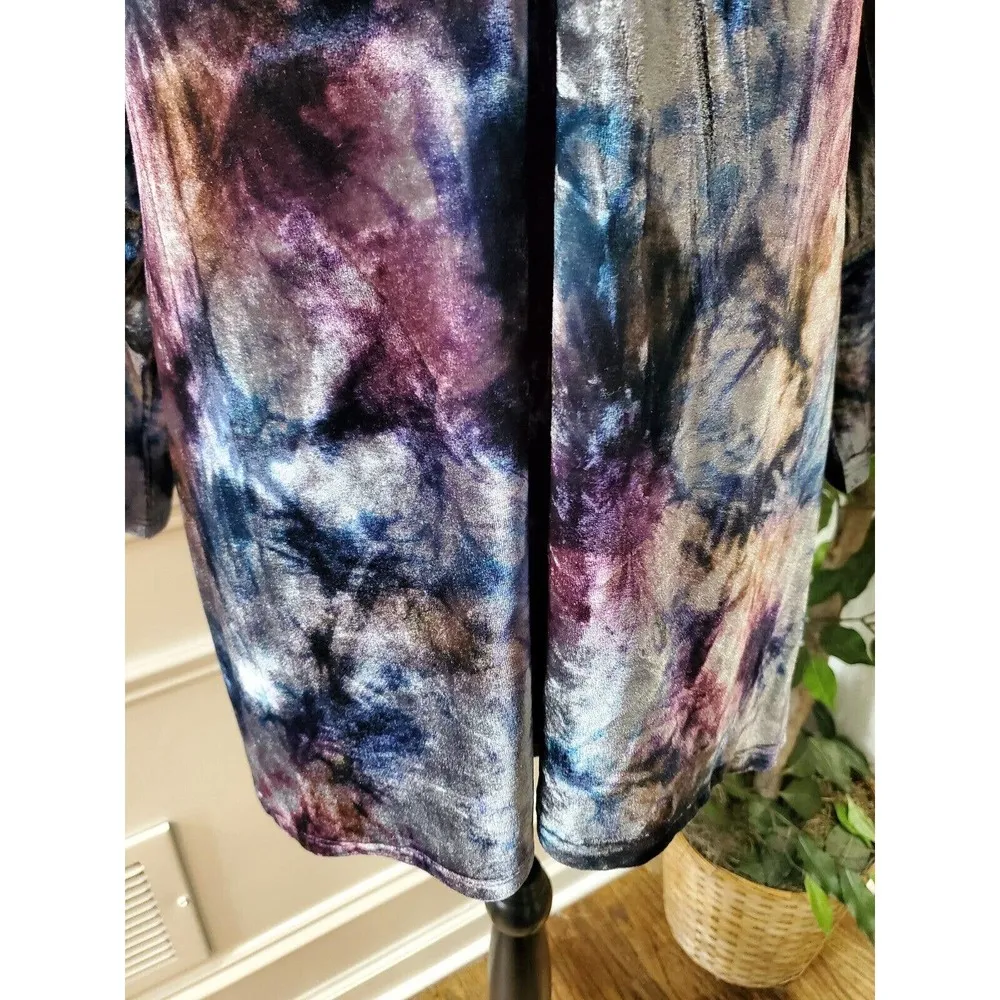 One World Women Multicolor Polyester Long Sleeve Scoop Neck Pullover Sweater 1X - Image 4