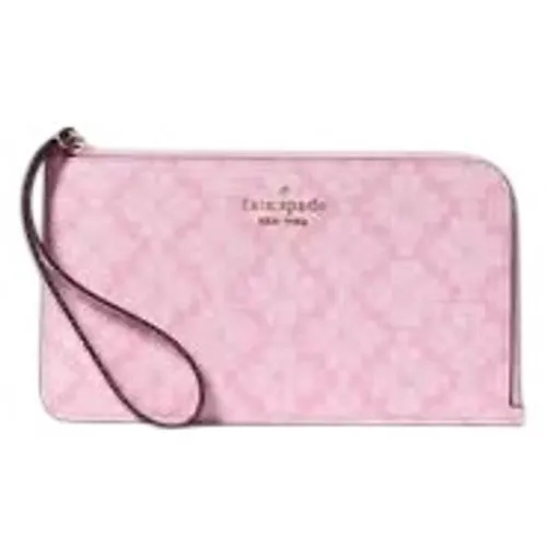 Kate Spade Spade Flower Med Zip Wristlet Pink Jacquard NWT $139 - Image 2