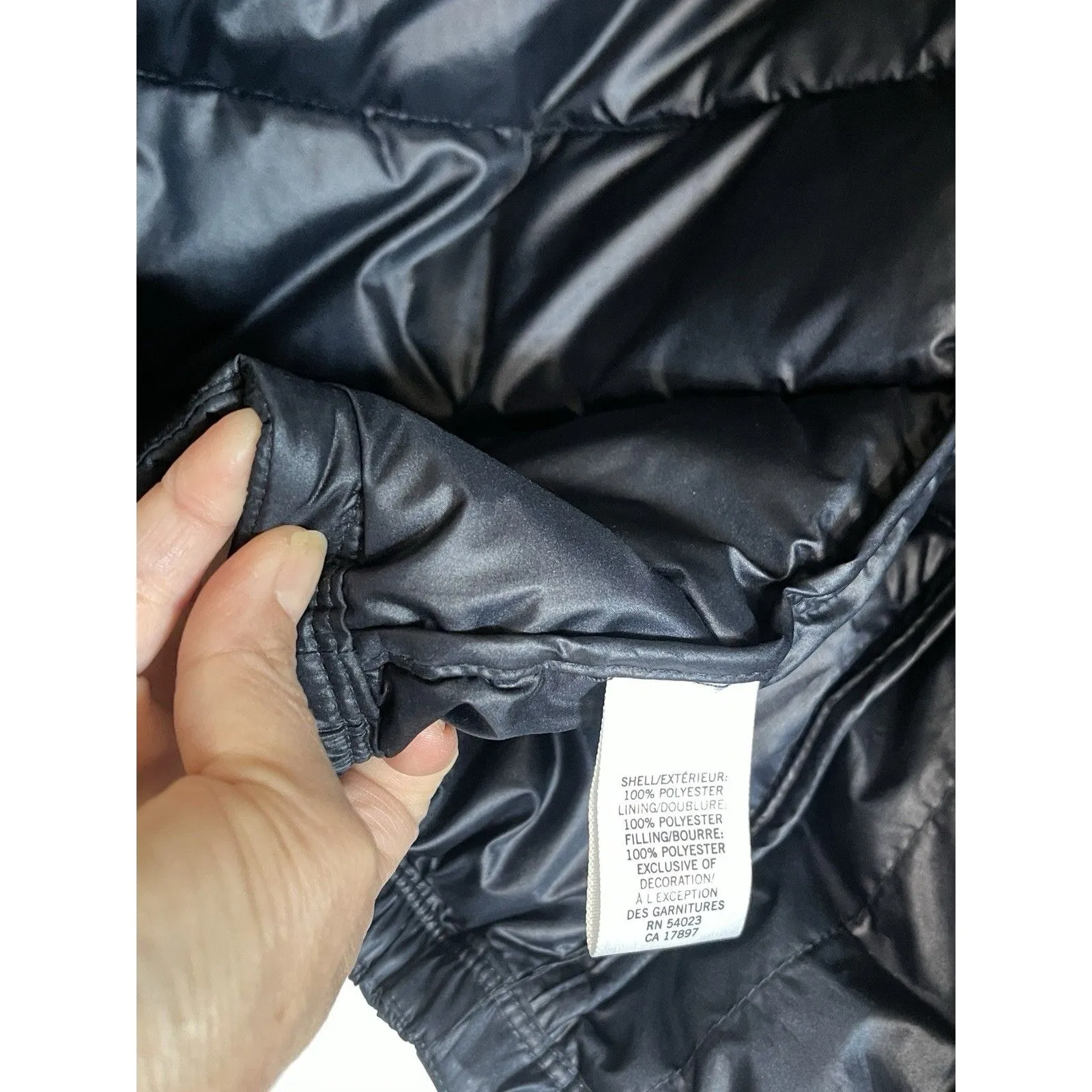 BANANA REPUBLIC Womens sz XSmall Navy Blue Lightweight Sleeveless Full Zip Vest - Image 7