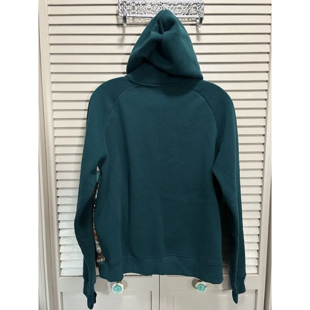 Realtree Green/Teal Pullover Long Sleeve Hoodie Logo Graphic Size Medium - Image 6