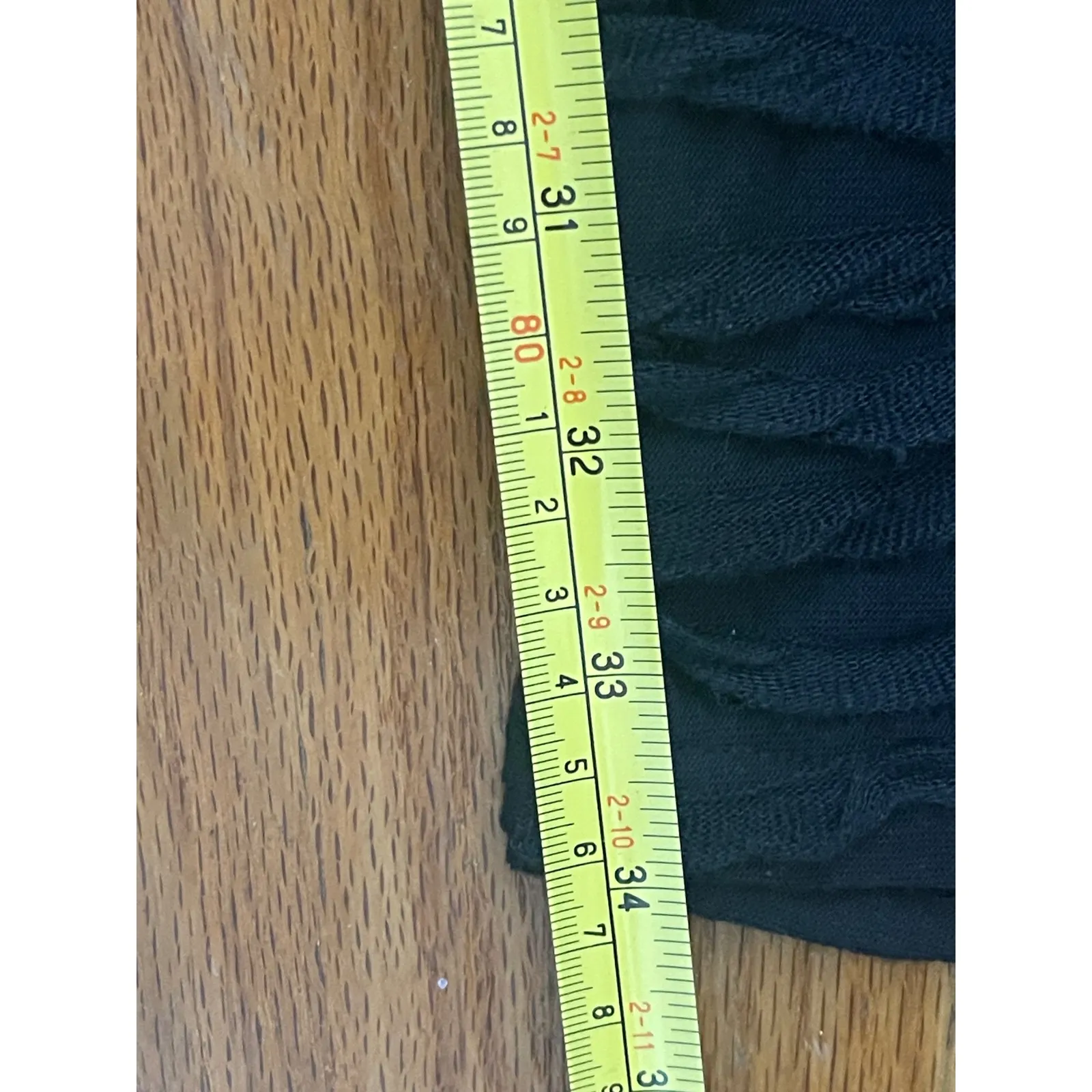 WHITE FOX It's Settled Pants Small Black NEW Ruched Textured Flare Trendy Ruffle - Image 7