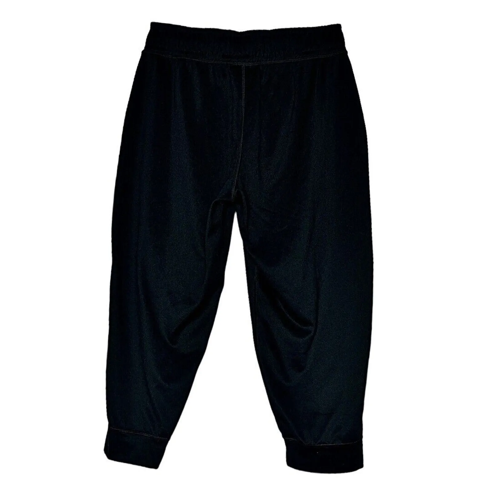 Under Armour Women XS Black Cropped Joggers Heat Gear Casual‎ Workout Athleisure - Image 2