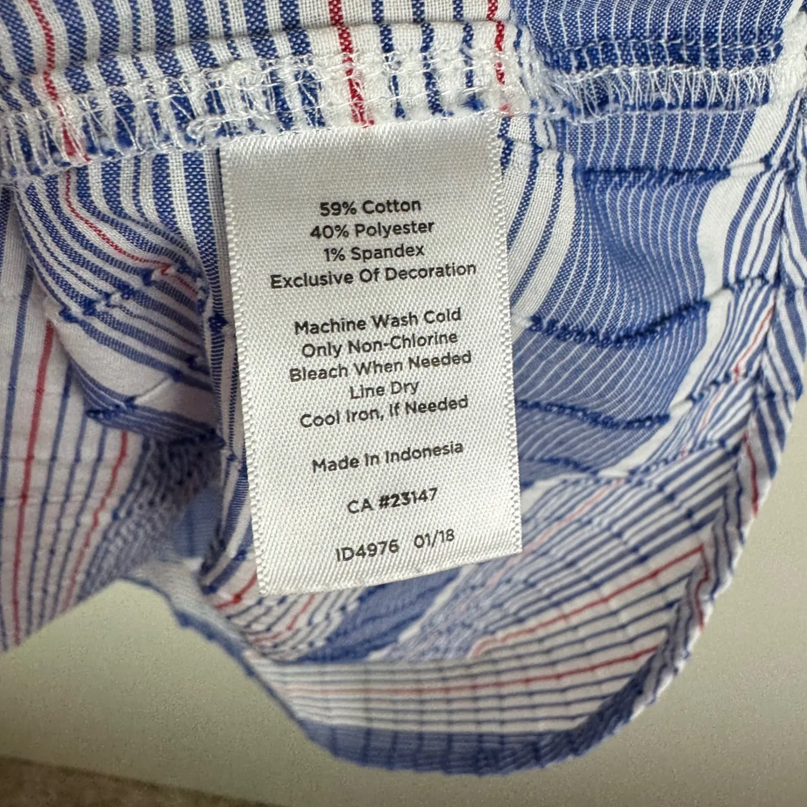 Talbots Sleeveless Striped Blouse Size 2X Tassel Cotton‎ Nautical Coastal Preppy - Image 6