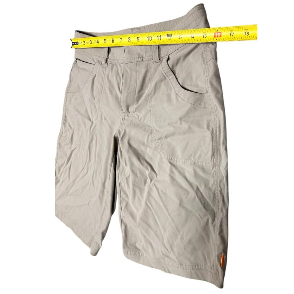 Lucy Khaki Stretch Athletic Shorts Size Small Tan - Image 2