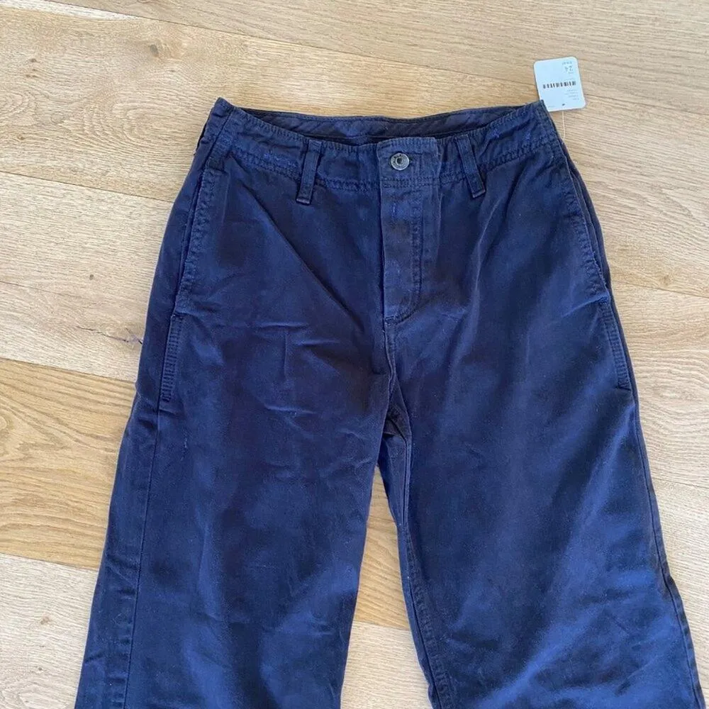 Free People Relaxed Boyfriend Chino Pants in Black - Image 2