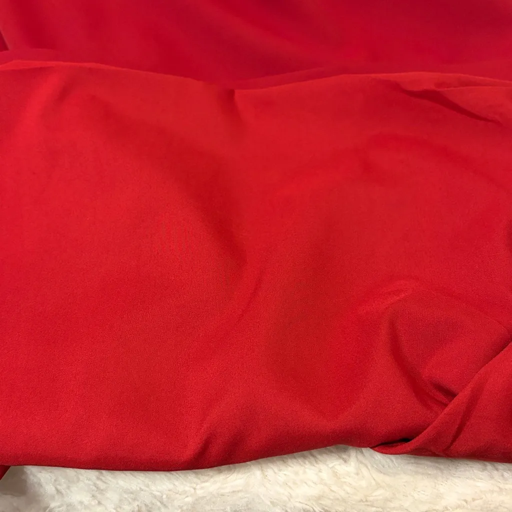 Fehaute Anthropologie Vibrant Red Modest Maxi Sheath Cocktail Dress Size 6 - Image 5