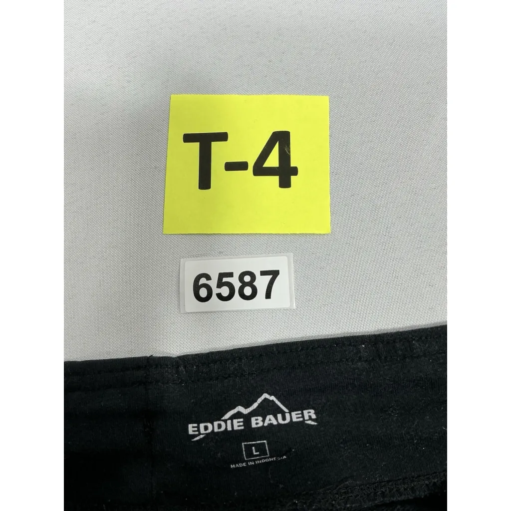 Womans Eddie Bauer Pull On Athletic Capri Pants Large Black - Image 3