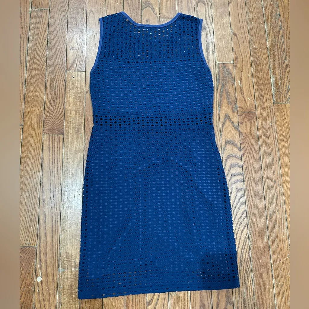 Abbeline Navy Textured Mini Dress - Image 9