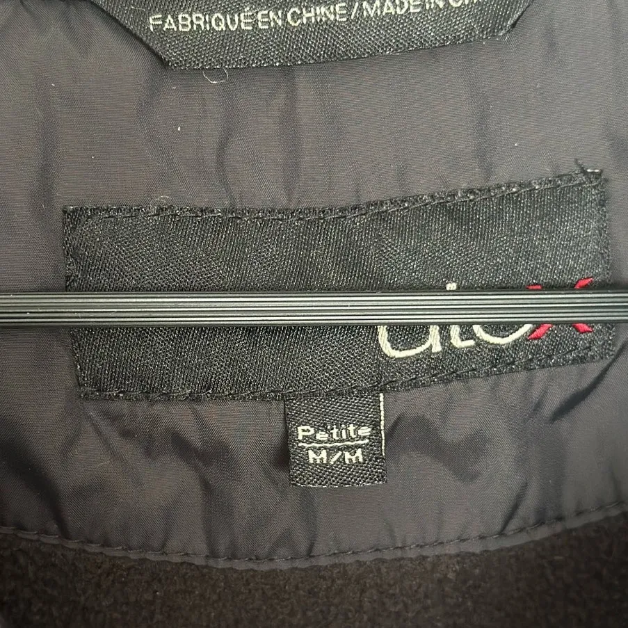 Utex Womens M Down Jacket Black Puffer Quilted Zip Front Pockets Fleece Lined Size undefined - Image 7