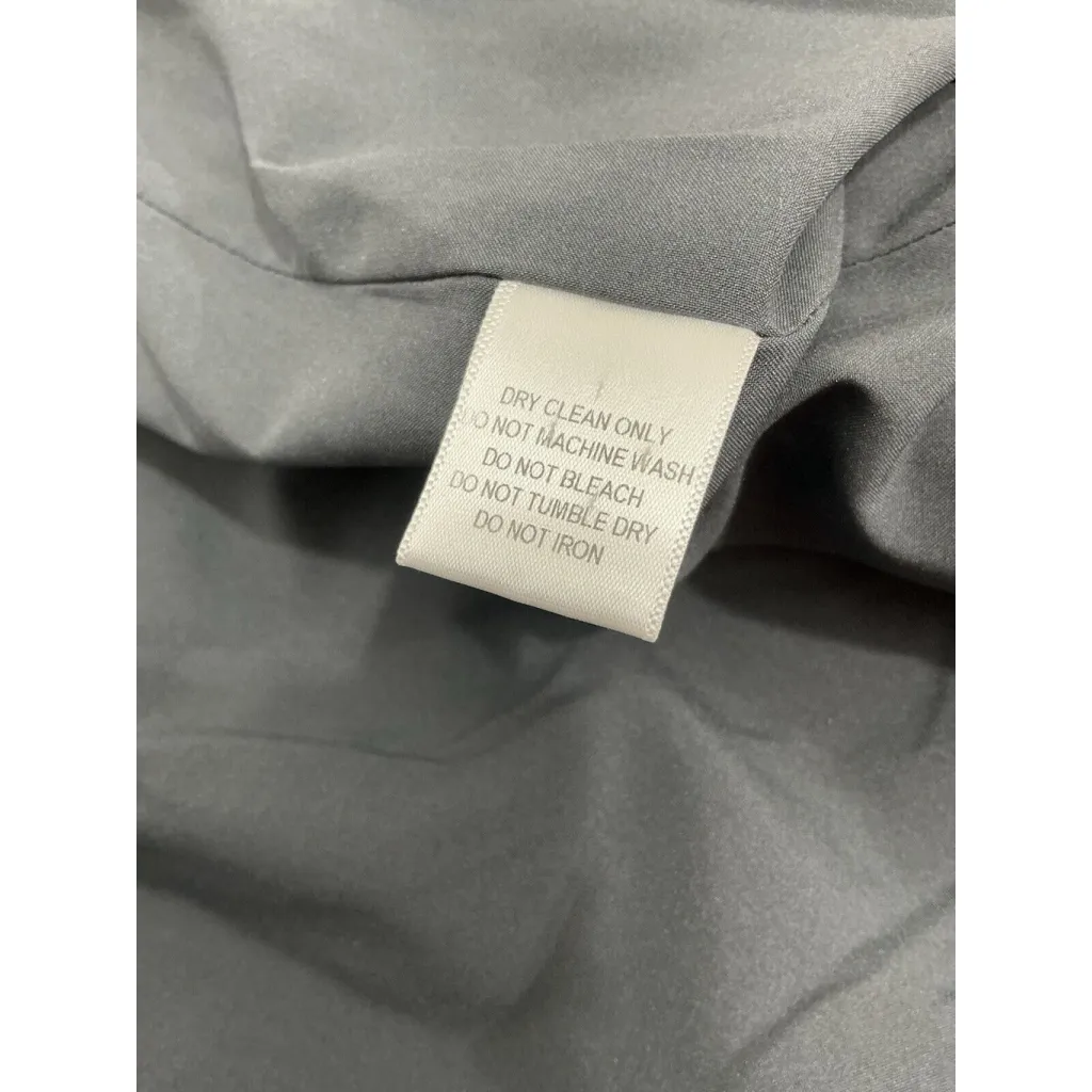 Womans Of/mercer Size 2 Grayish Blue Open Front Lined Blazer - Image 3