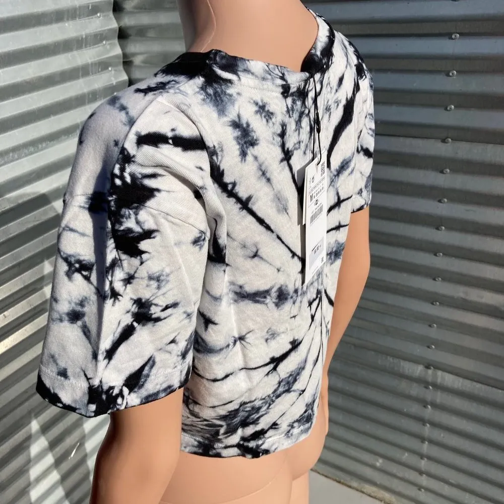 NWT Zara Tie Dye Cropped T-Shirt 100% Cotton - Image 8
