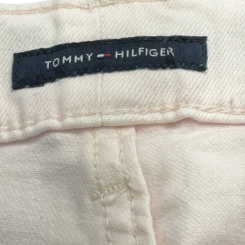 Tommy Hilfiger Slim Bermuda Shorts Pastel Pink Lightweight Denim Plus Size 16 - Image 3