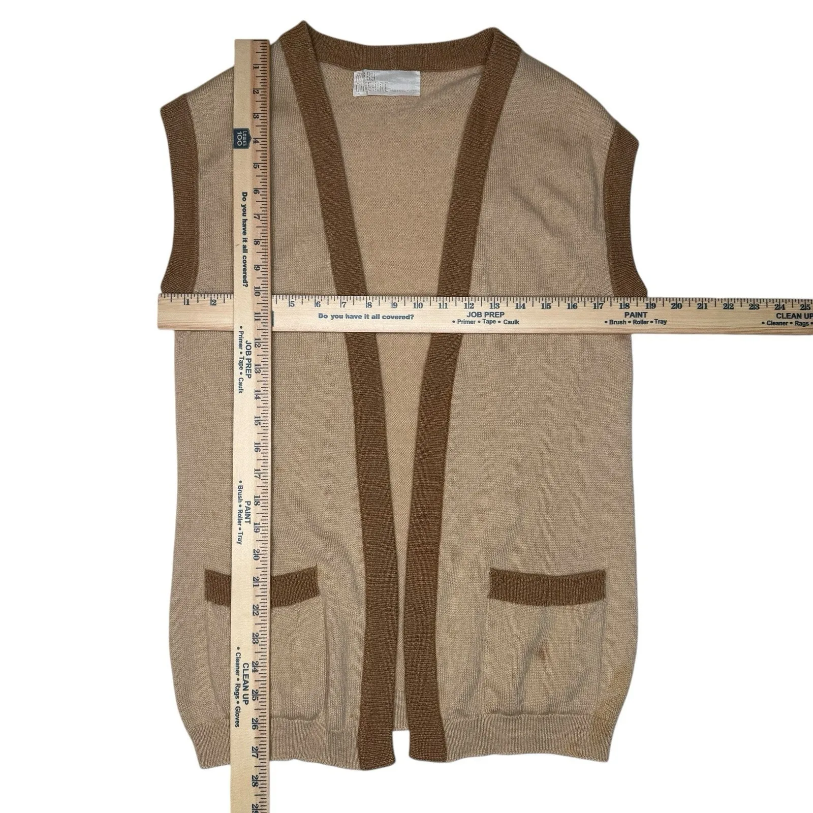 Vintage Gladstone Of Hawick Scotland M Sweater Vest Tunic 100% Pure Camel Hair Size M - Image 7