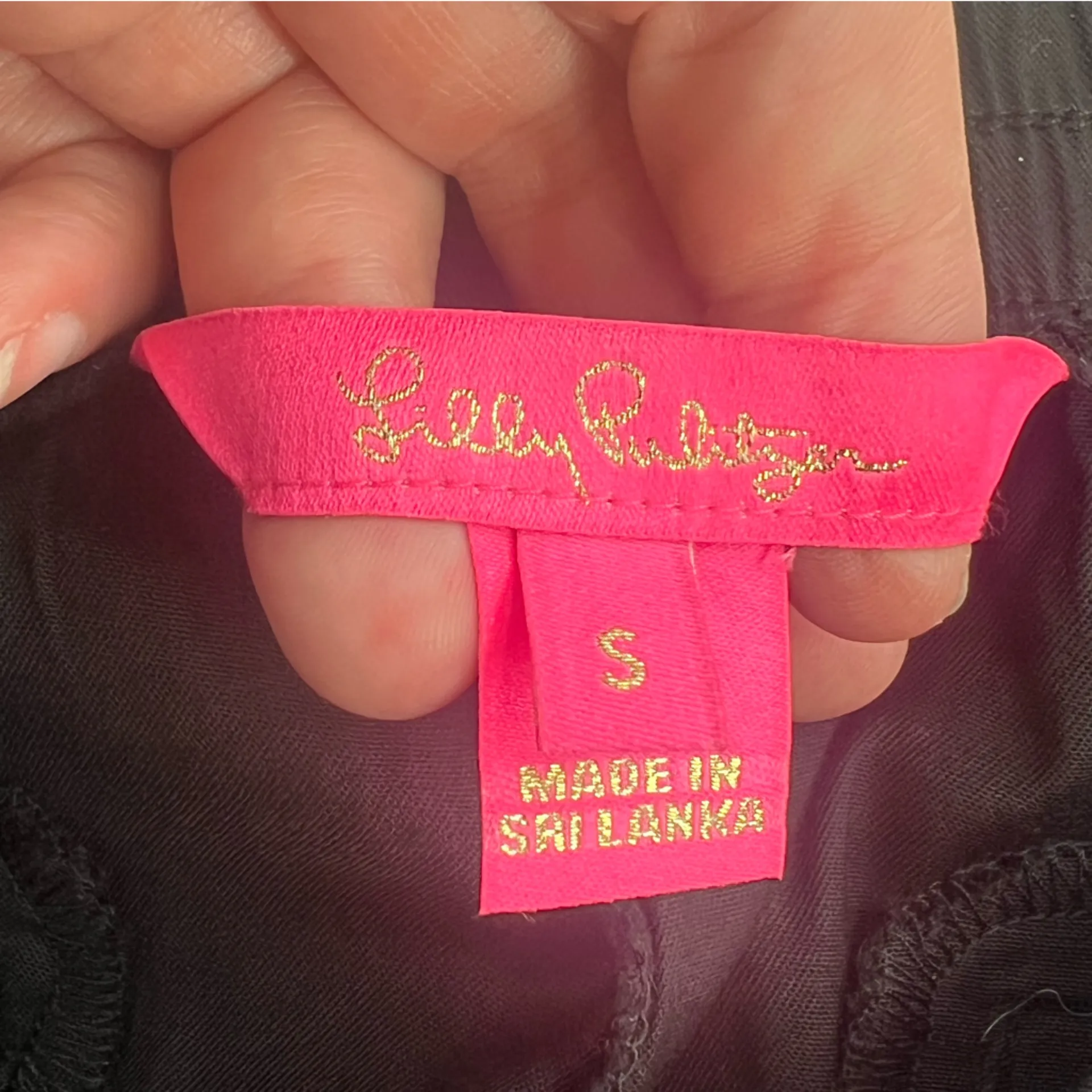 Lilly Pulitzer RICI Stretch Jogger Pants Noir Black Cruise Sz S - Image 5