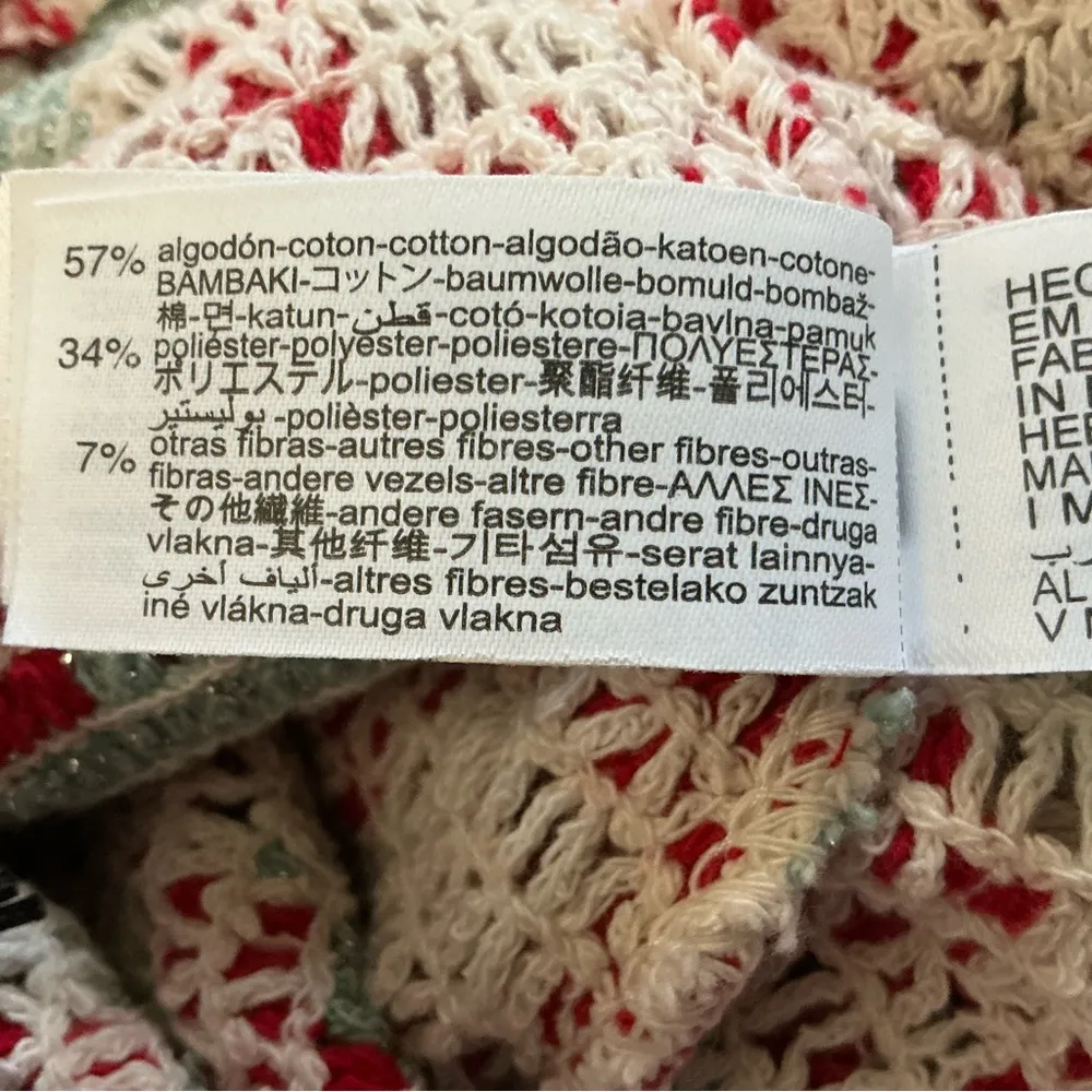 Zara geometric pattern knit dress halter-top maxi size large - Image 15