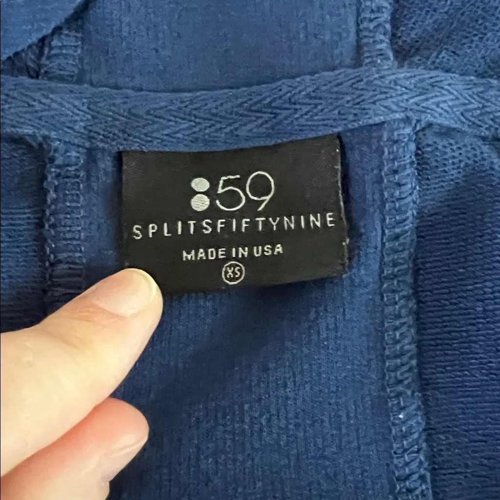 Splits59 Open Front Shawl Neck Cardigan Blue Size XS - Image 6