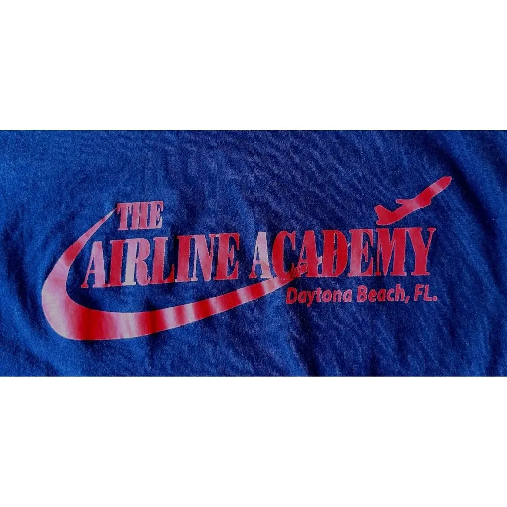 VTG Airline Academy T Shirt Sz M Dayton Beach Florida Flight Attendant P… - Image 10