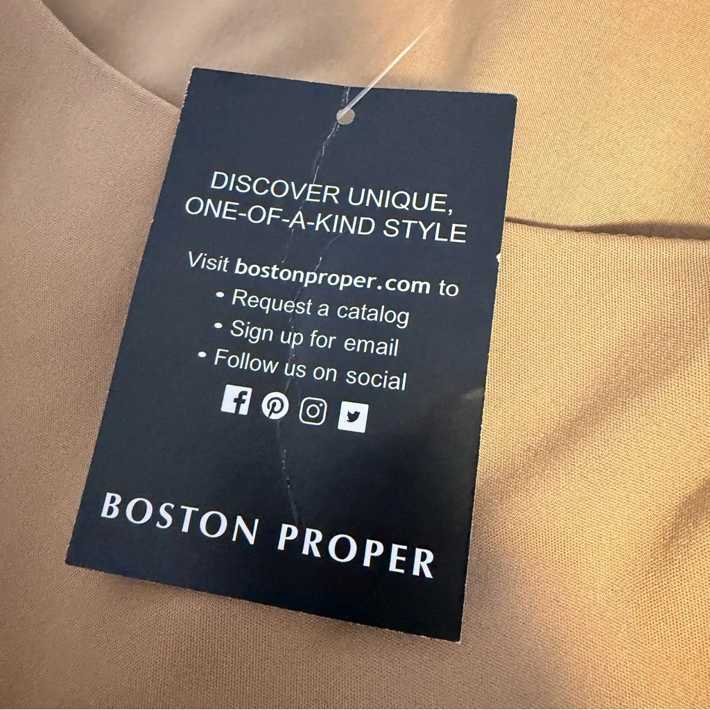Boston Proper modern shell top in camel size 4 NWT - Image 6