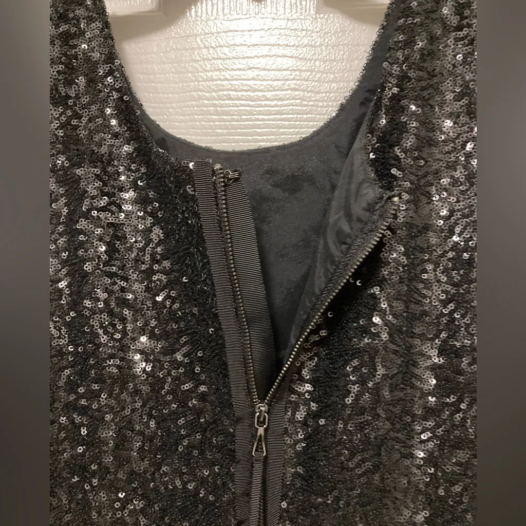 Anthropologie Leifsdottir Starlit Stripes Sleeveless Sequin Top Tea Midi Dress - Image 12