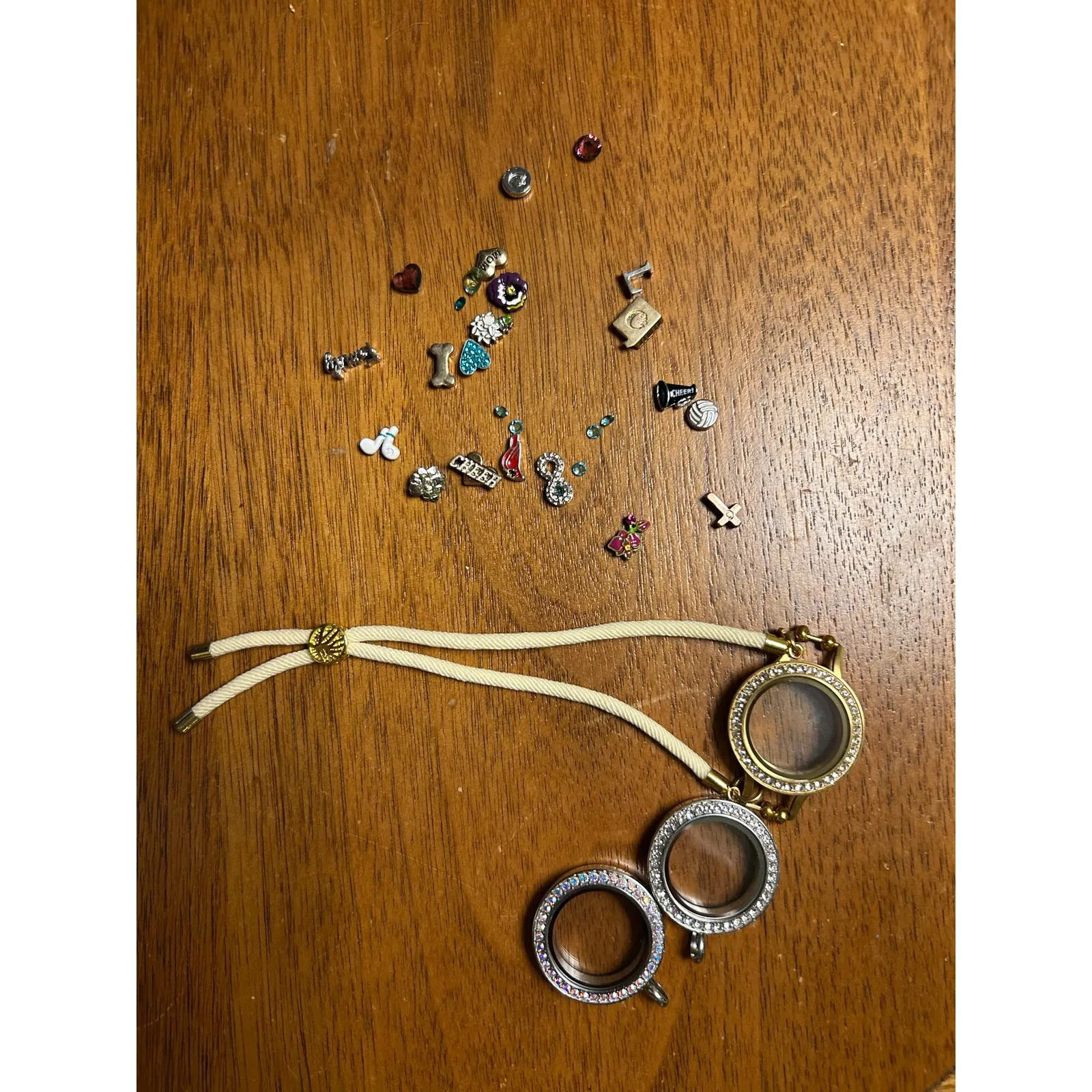 Origami Owl Lot. Three floating locket 
pendants and a bunch of charms. - Image 2